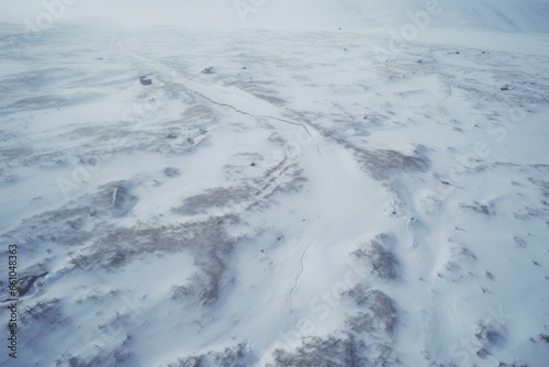 Snow Covered Field with Tracks © Ева Поликарпова