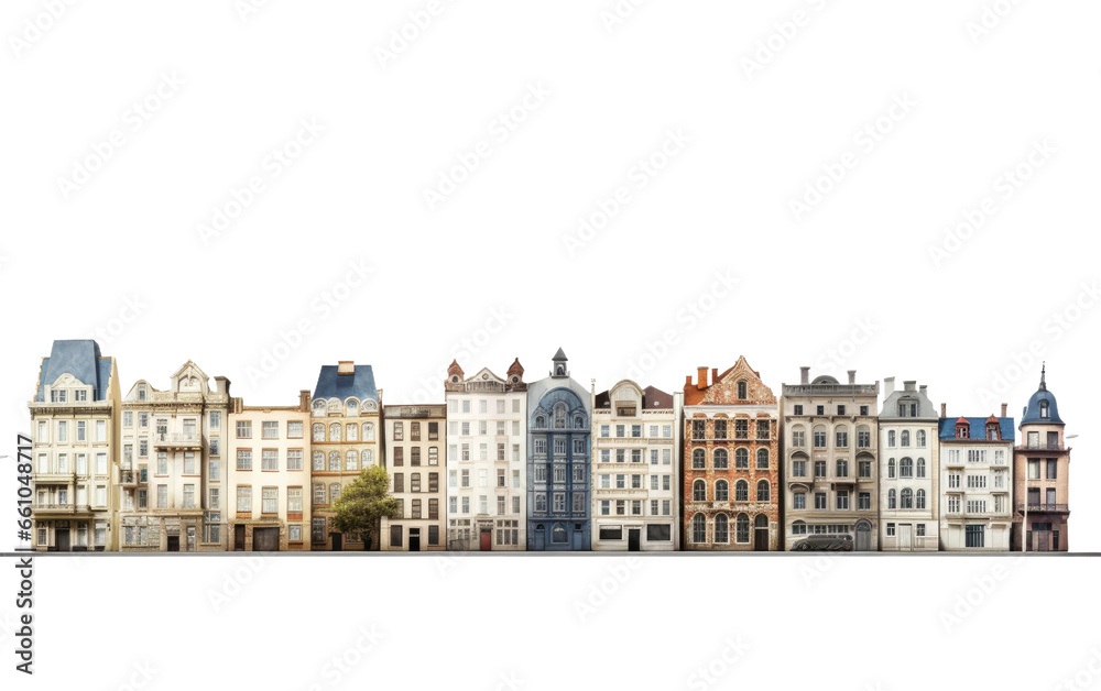 Buildings Beauty Revealed A Close Up View of Urban Architecture Isolated on a Transparent Background PNG.