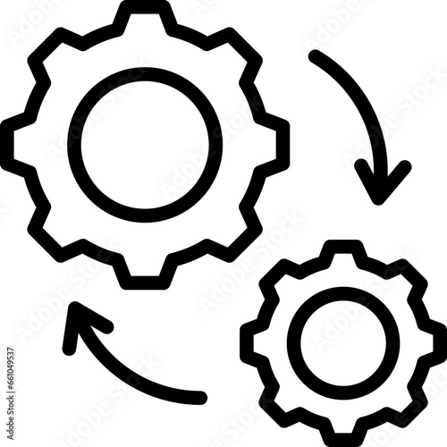 Business Process Outline Icon