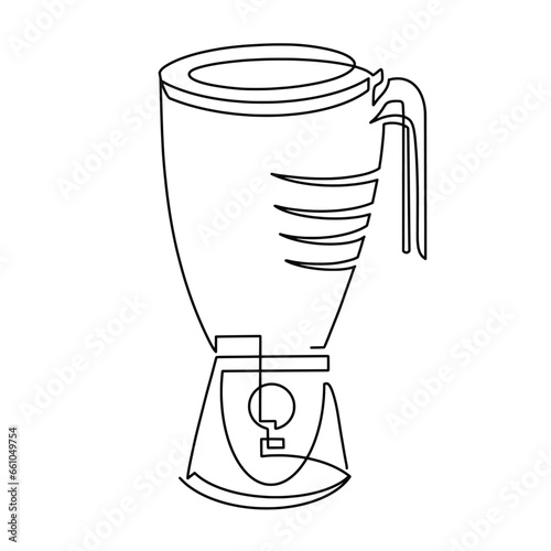 Vector continuous one line blender illustration