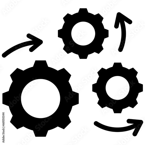 Process Glyph Icon