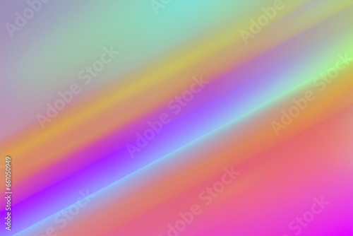 Abstract fluid flow curve iridescent holographic neon, colorful background 3d render. Gradient design element for backgrounds, banners, wallpapers, posters and covers.

