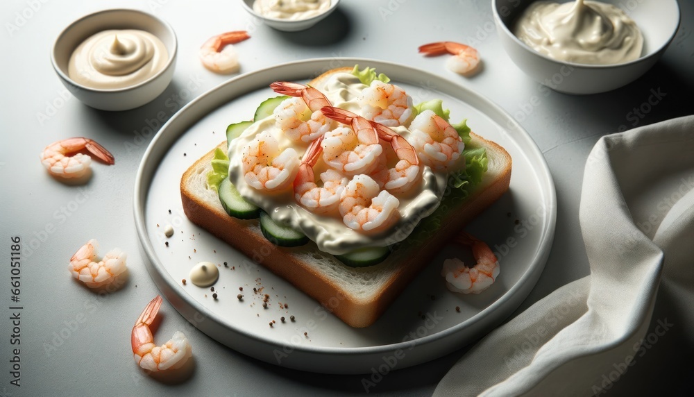 Shrimp Salad Open-Faced Sandwich Shrimp Salad Open-Faced Sandwich