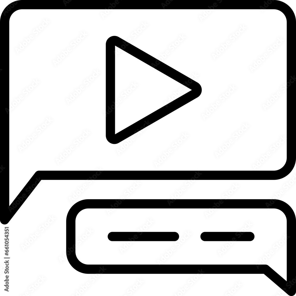 Video Outline Icon Video Outline Icon