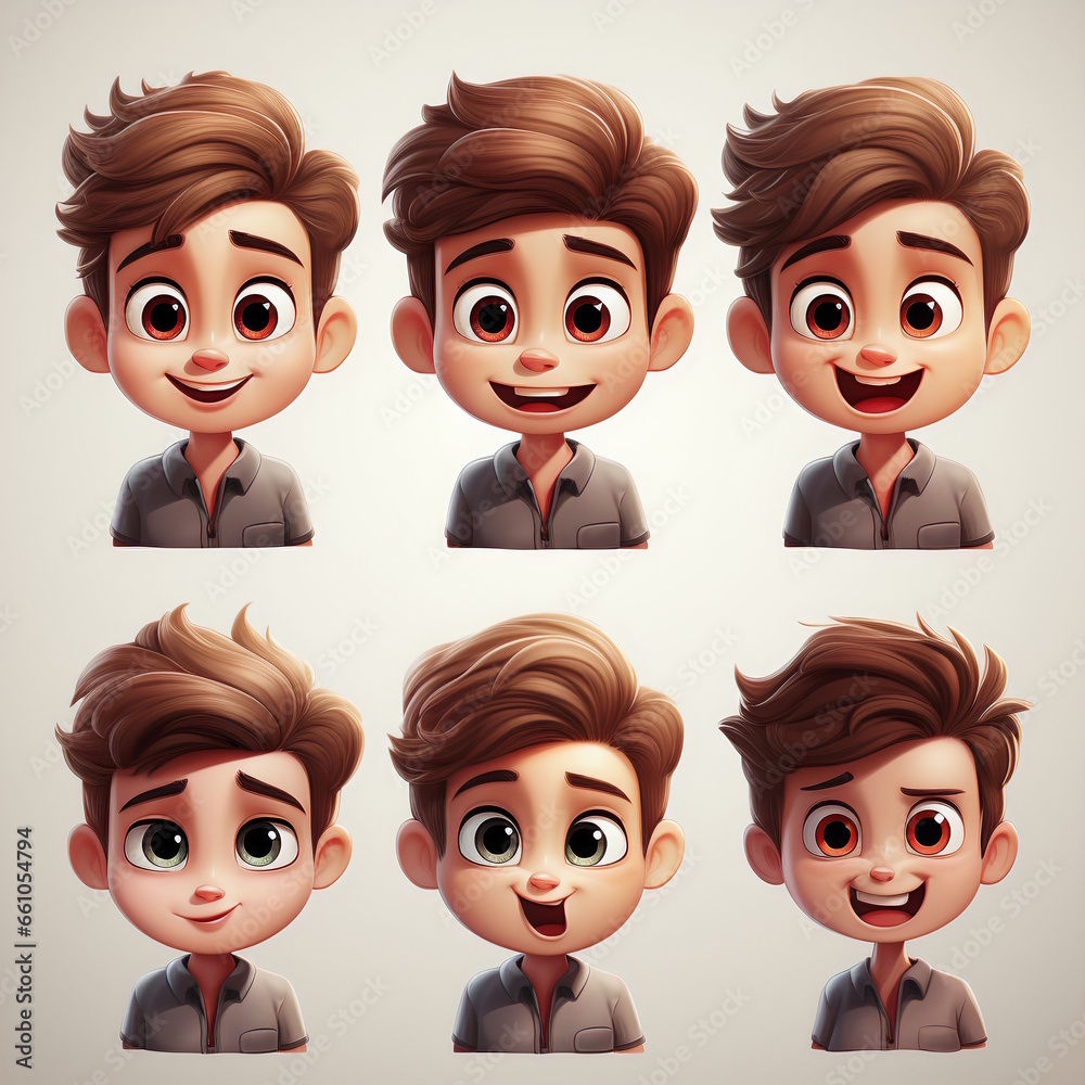 Young Boy Cartoon Character Young Boy Cartoon Character