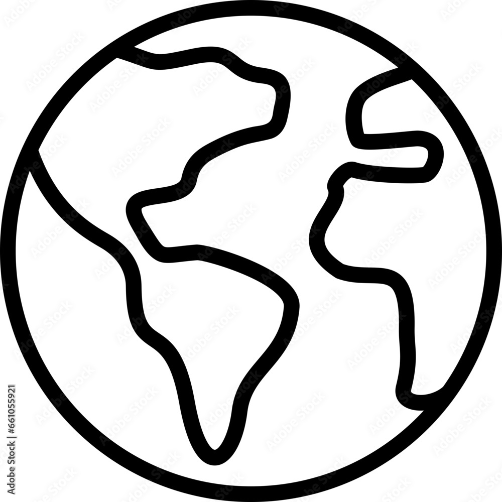 Earth Outline Icon