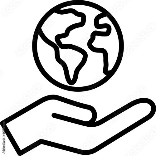 Save The Planet Outline Icon