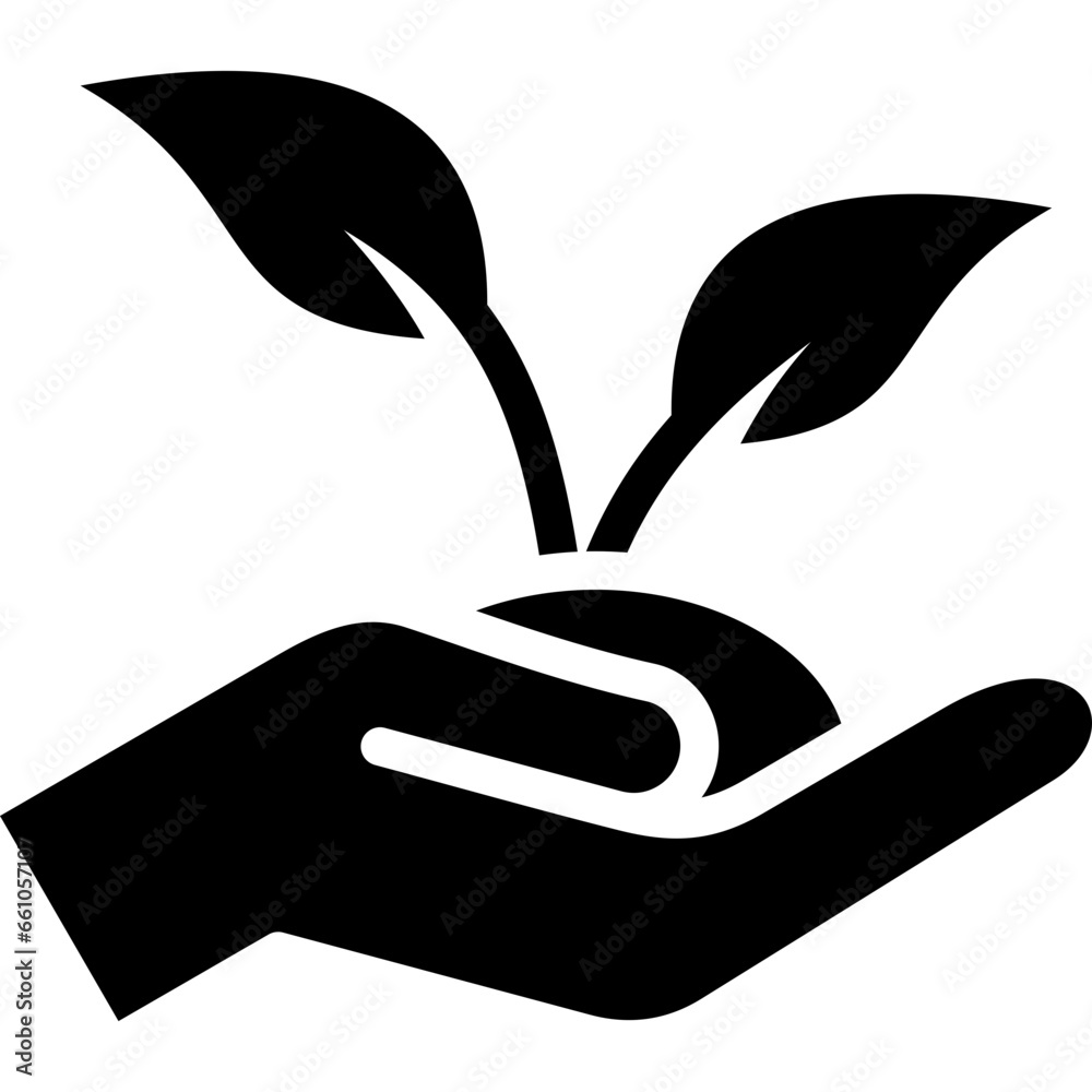 Obraz premium Sprout Glyph Icon