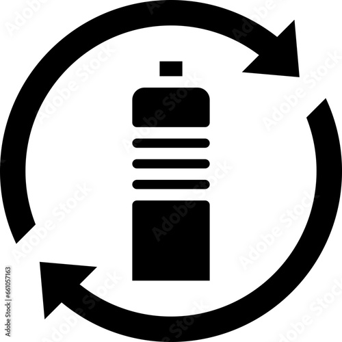 Recycle Bottle Glyph Icon