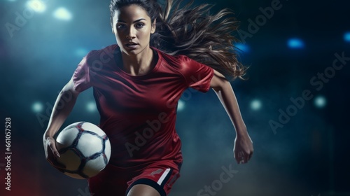Female soccer team.generative ai  © Luke