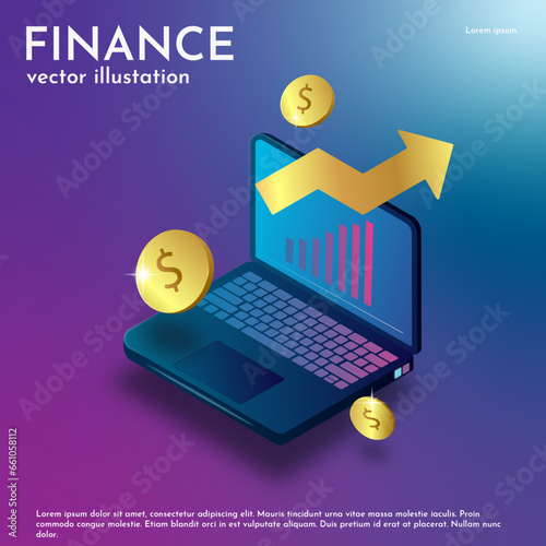 finance vector illustration, Stock trading 
