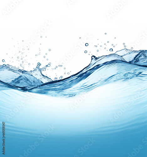 Water flow on white background