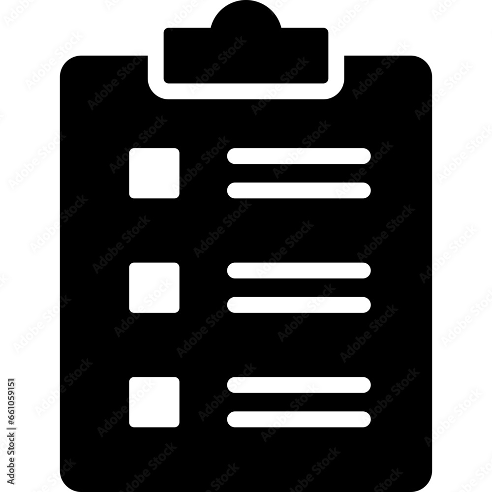 Checklist Glyph Icon Checklist Glyph Icon