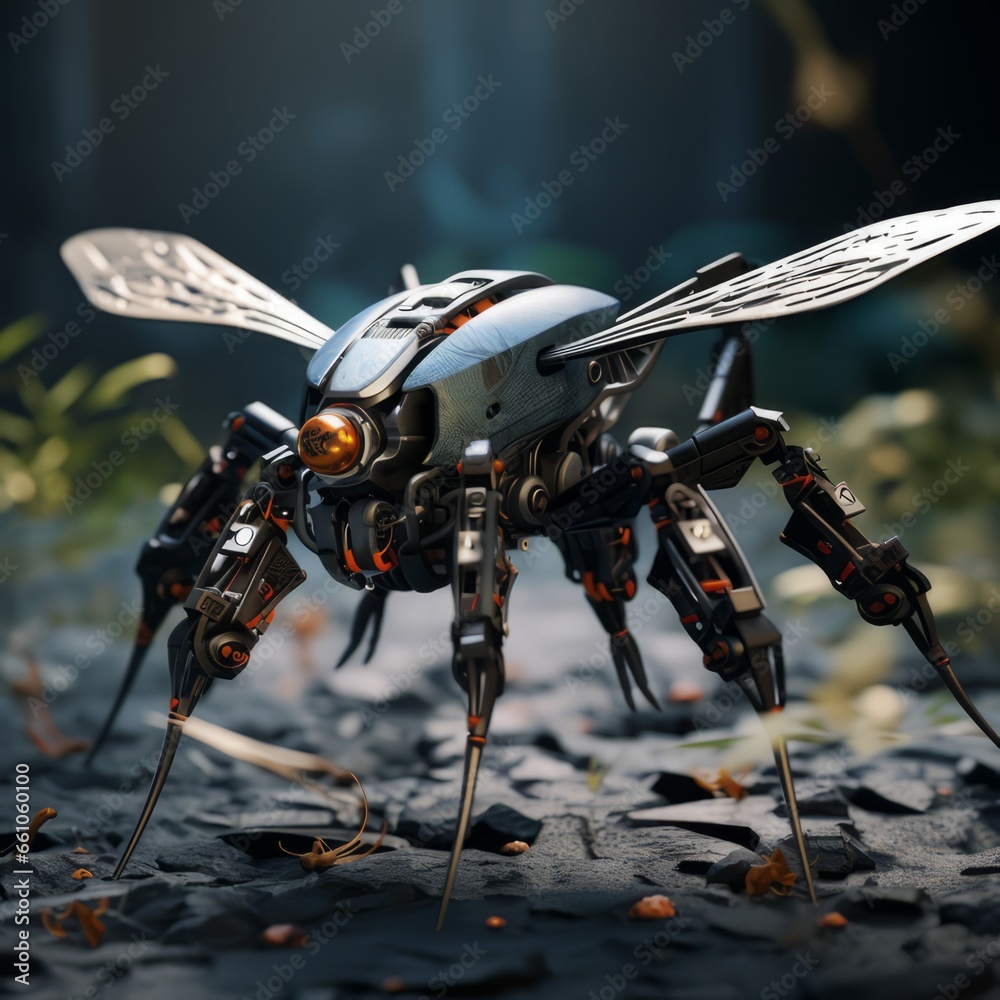 Fototapeta premium Robotic mosquito spy