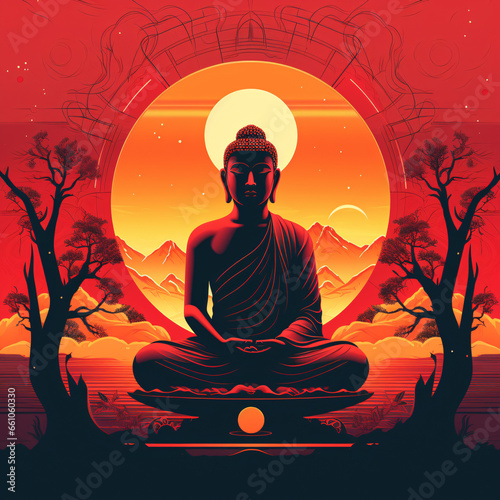 Buddha Modern Poster Design