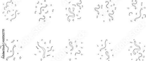 New Year Confetti Outline
