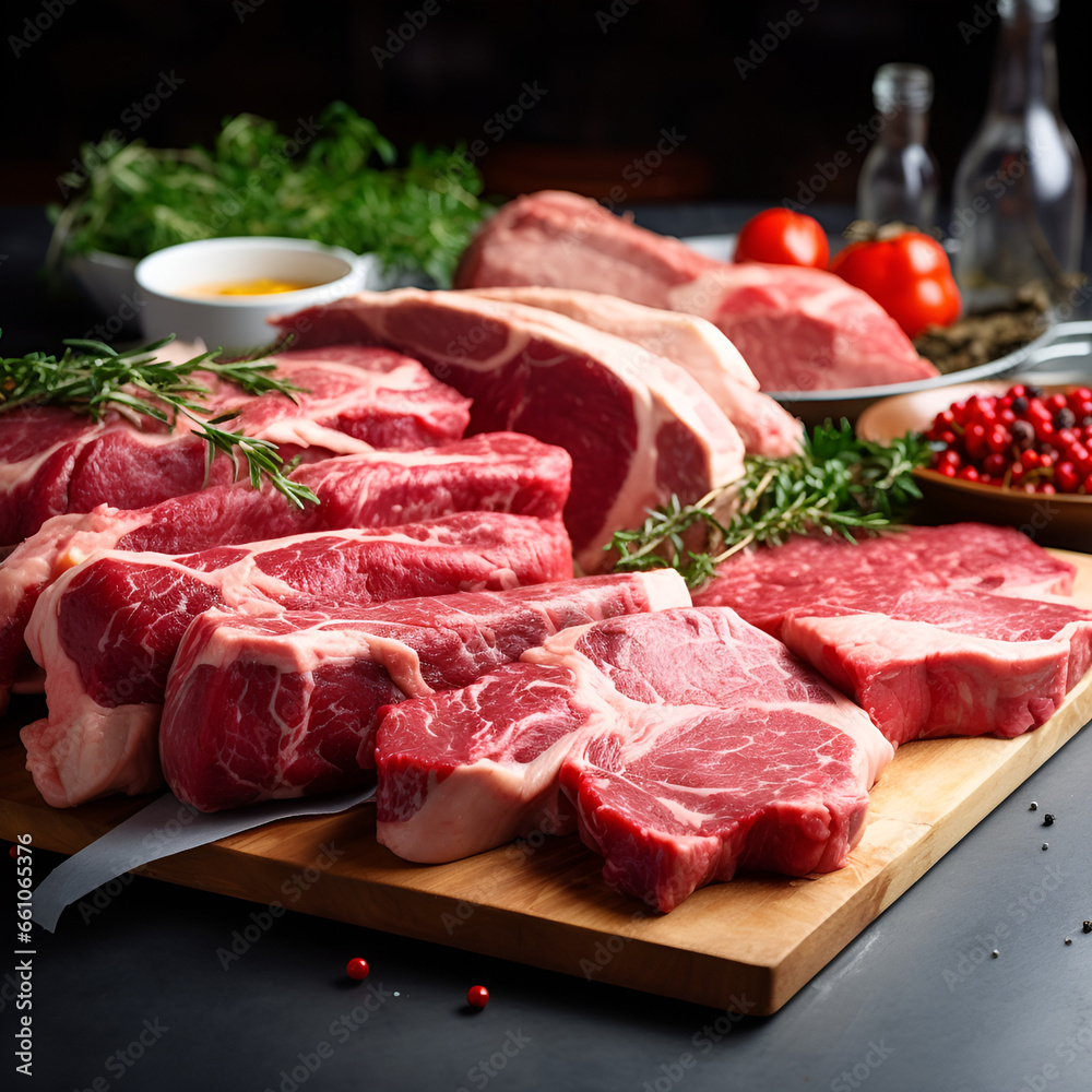 raw meat on a platemeat, beef, steak, food, raw, red, fresh, pork, uncooked, isolated, white, fillet, 
