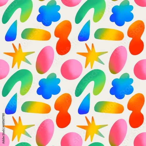 Fotografía Various bright doodle shapes and objects