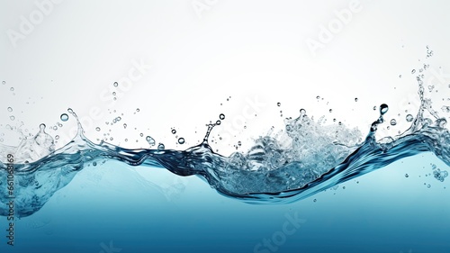 Blue water. Web banner with copy space
