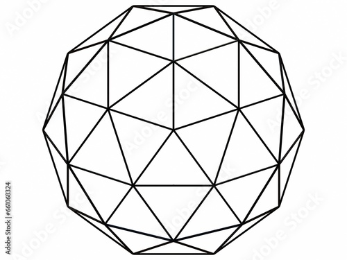 Wireframe Shape Geodesic Polyhedron Sphere 3D print model