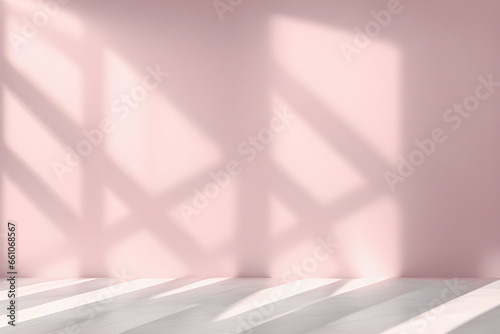 Minimalist abstract light pink and white combination color background for product display © Rabia