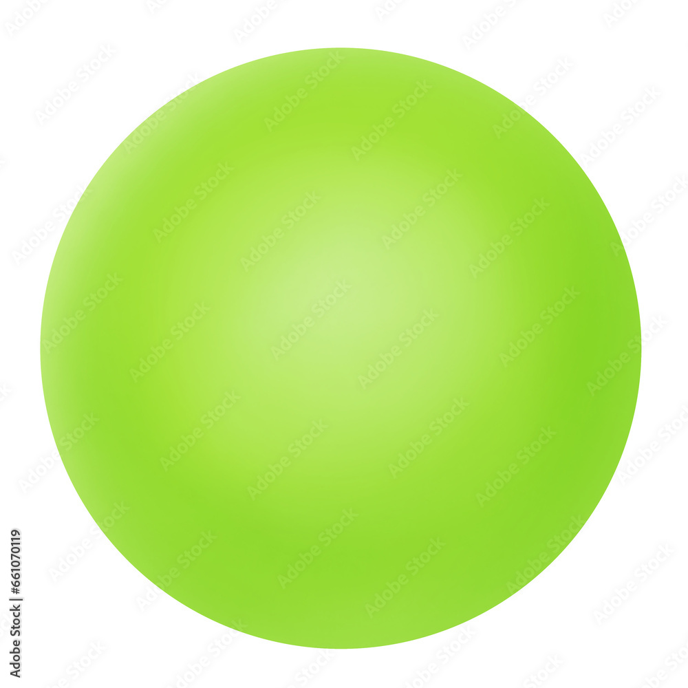 green sphere isolated on white
