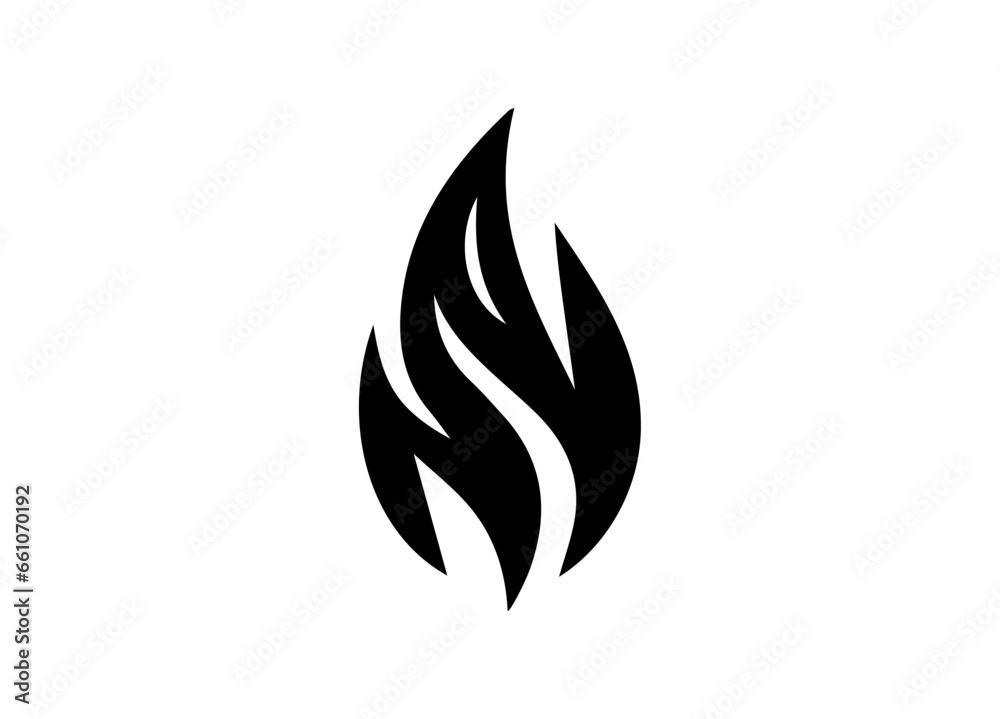 Fire Icon. Tattoo. Vector. Flame. Icon. Sign. Symbol. Flaming. Bonfire. Burning. Fiery. Flammable. Inferno. Hell. Heat. Afire.