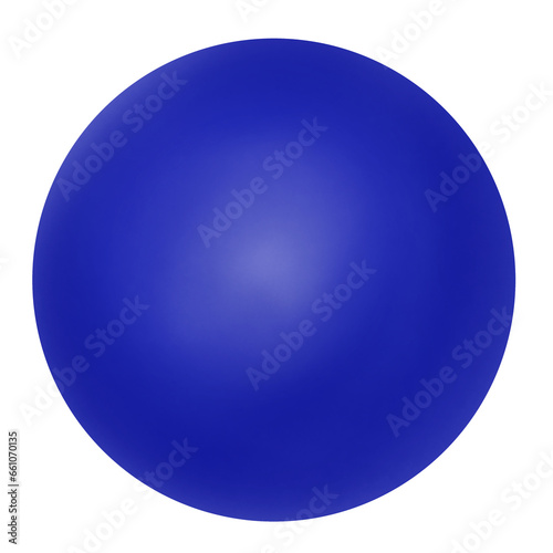 blue ball isolated on white