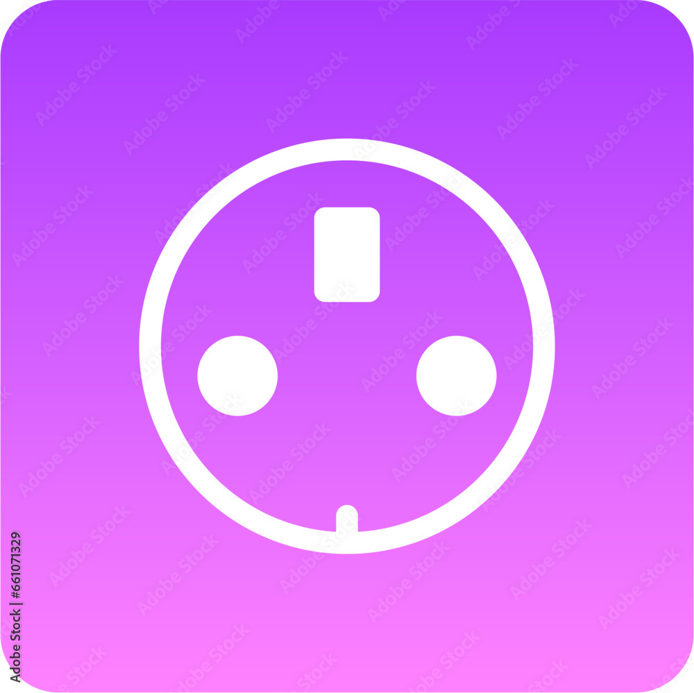 Socket Glyph Gradient Icon pictogram symbol visual illustration