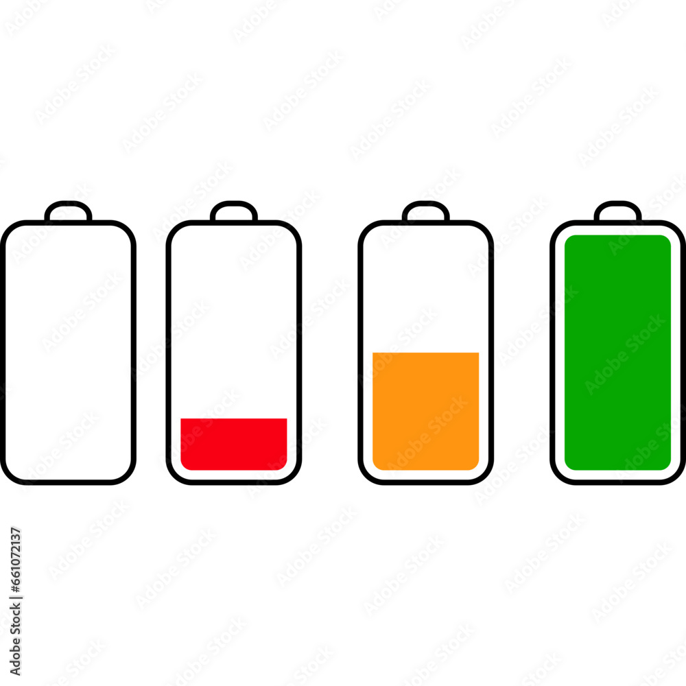 vector illustration of cellphone battery level. simple vector illustration blank background, easy to use. vector illustration of cellphone battery level. simple vector illustration blank background, easy to use.
