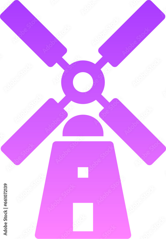 Windmill Glyph Gradient Icon pictogram symbol visual illustration Windmill Glyph Gradient Icon pictogram symbol visual illustration