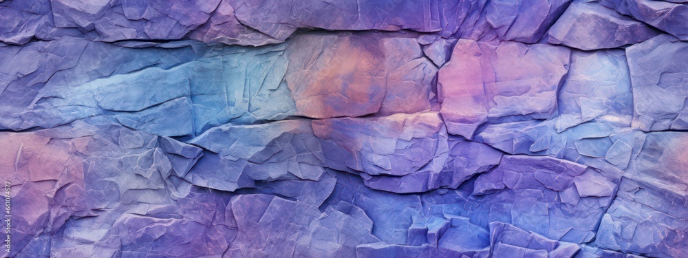 Obraz premium Seamless slate slab rock face normal map background texture. Grunge rough stone or plaster wall pattern. Realistic game and architecture design bump or height mapping material shader