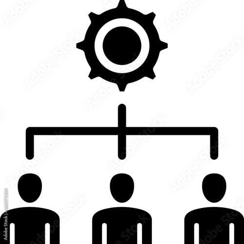Organization Structure Glyph Icon