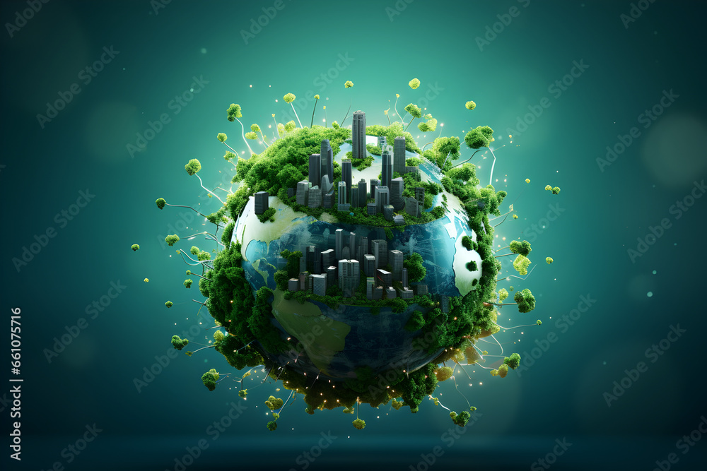 Abstract illustration of Environmental Technology & Sustainable ...