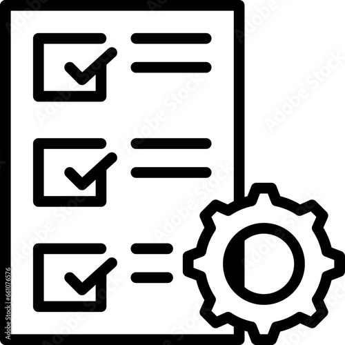 Project Management Outline Icon