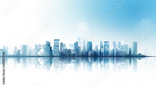 City, cityscape background, urban skyline with buildings. Web banner with copy space © Artyom