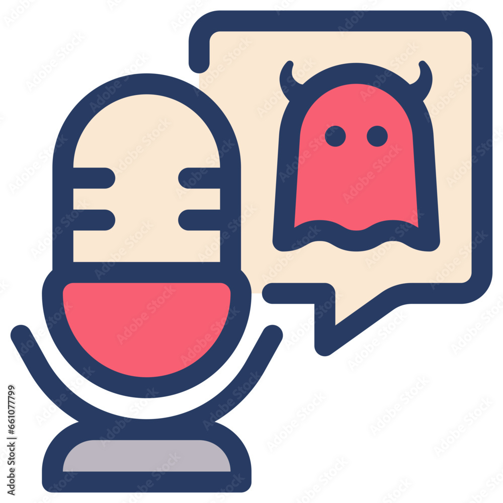 ghost story podcast 3d icon illustration ghost story podcast 3d icon illustration