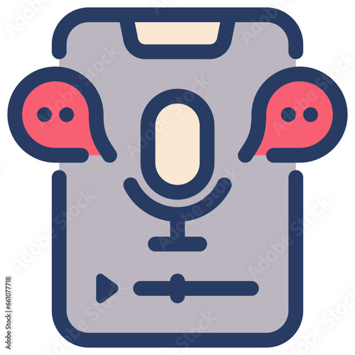 voice message 3d icon illustration