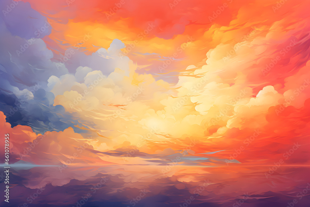Dazzling salsa dance against a vibrant sunset sky in this ai generated art, blending colors and moves in a spectacular fusion.