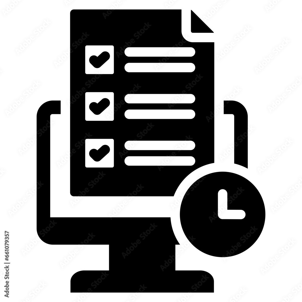 Online Quizzes Glyph Icon Online Quizzes Glyph Icon