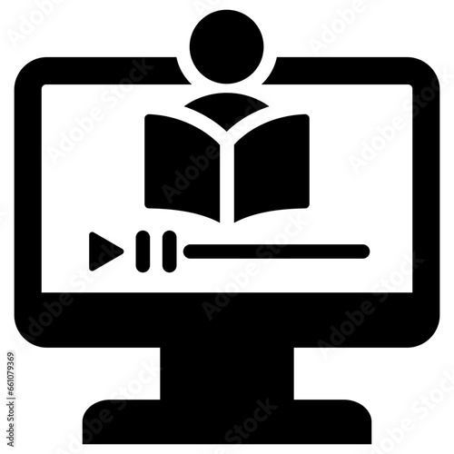 Recorded Lecture Glyph Icon
