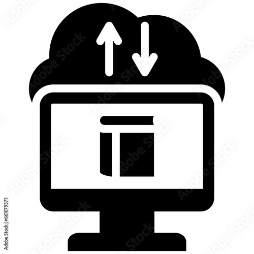 Online Textbooks Glyph Icon