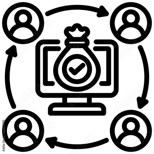 Asset Collaboration Outline Icon