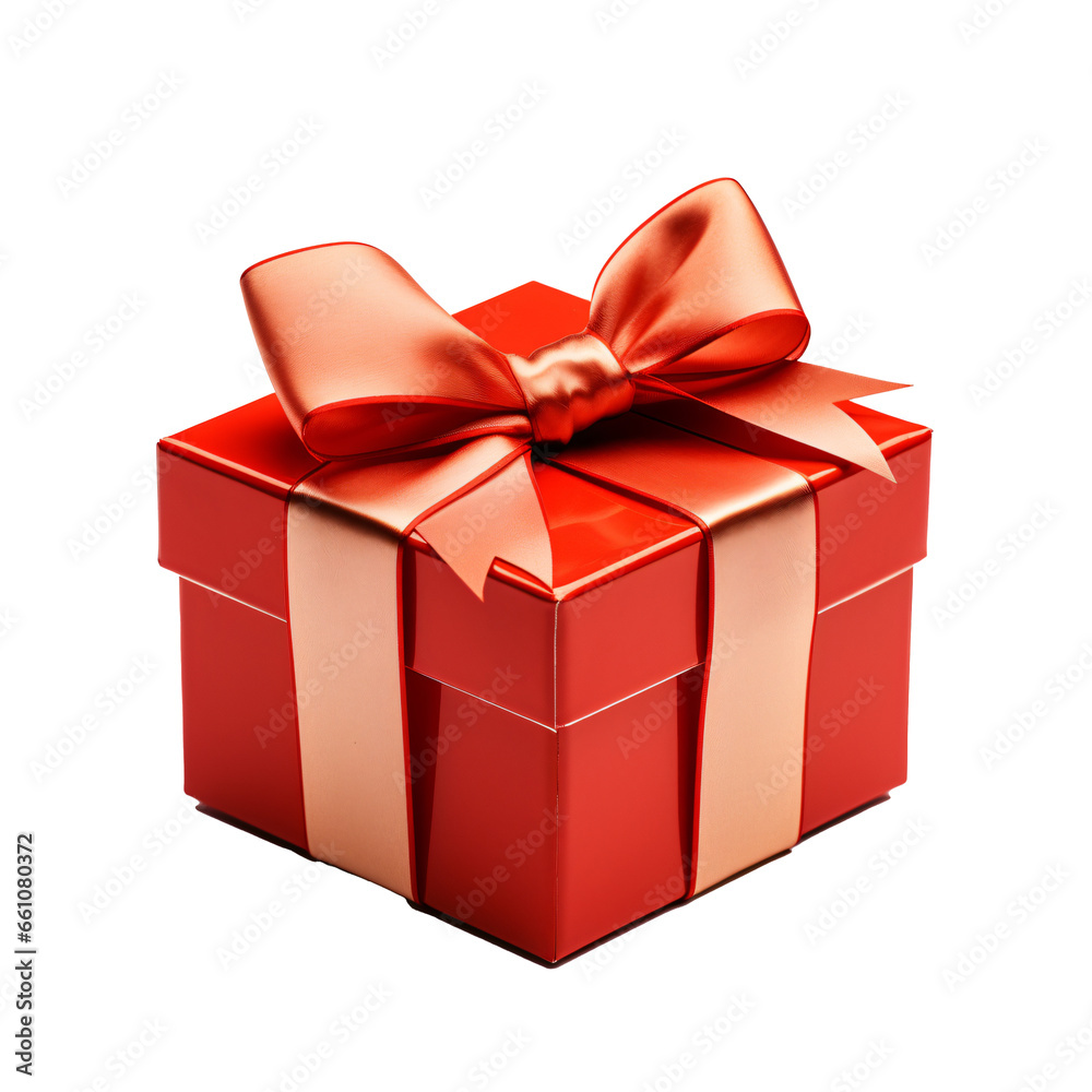 Gift boxes with the red ribbons in eco paper isolated on transparent background Gift boxes with the red ribbons in eco paper isolated on transparent background