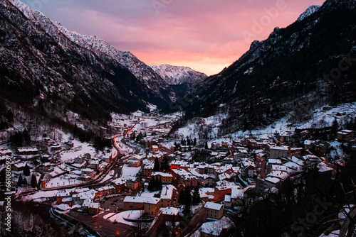 sunset in the mountains Branzi Bergamo