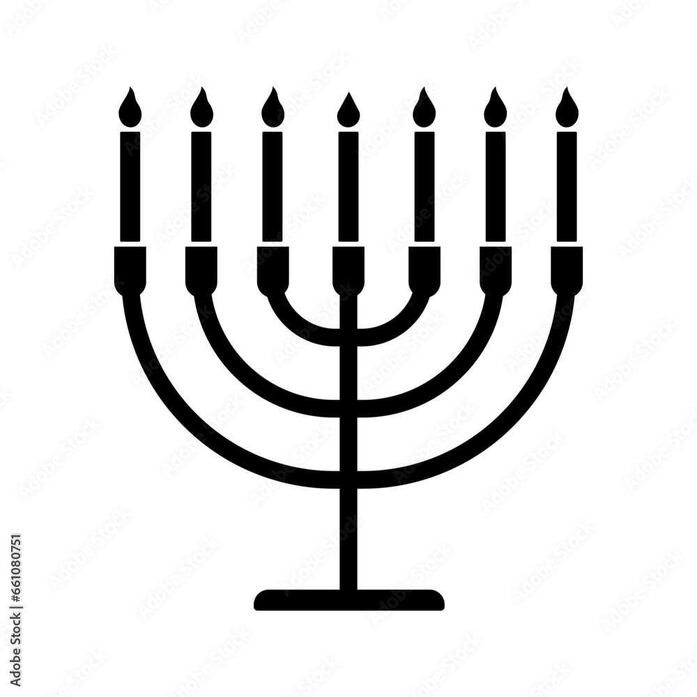 Menorah icon symbol. Vector illustration Menorah icon symbol. Vector illustration