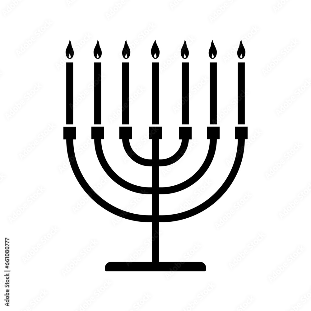 Menorah icon symbol. Vector illustration Menorah icon symbol. Vector illustration