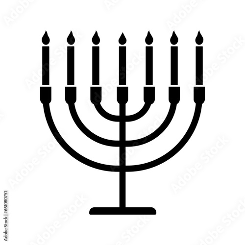 Menorah icon symbol. Vector illustration