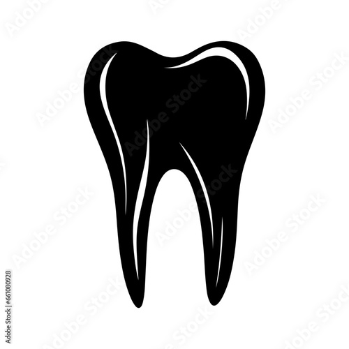 tooth icon illustration, Flat tooth icon. Dental treatment symbol. Dentist logotype.