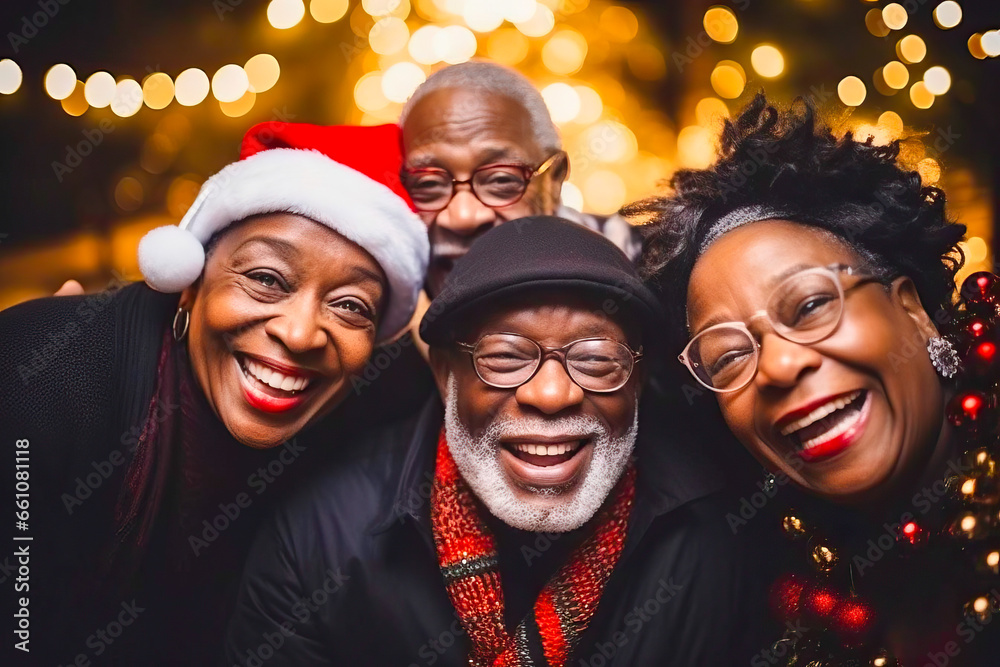Cheerful Seniors in Their 70s Celebrating New Year Cheerful Seniors in Their 70s Celebrating New Year